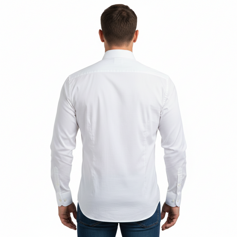 Men's Plain Long Sleeve Shirt White Black Single 3 Pack 5 Pack S-2XL | QHA UK - QHA UK
