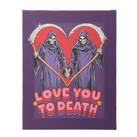 Steven Rhodes Wall Plaque ' Love You to Death Canvas, 19 X 25 cm - QHA UK