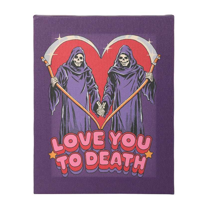 Steven Rhodes Wall Plaque ' Love You to Death Canvas, 19 X 25 cm - QHA UK