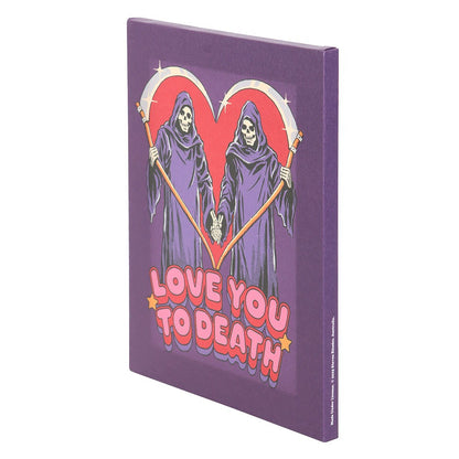 Steven Rhodes Wall Plaque ' Love You to Death Canvas, 19 X 25 cm - QHA UK