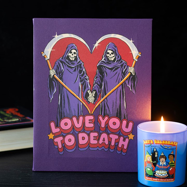 Steven Rhodes Wall Plaque ' Love You to Death Canvas, 19 X 25 cm - QHA UK