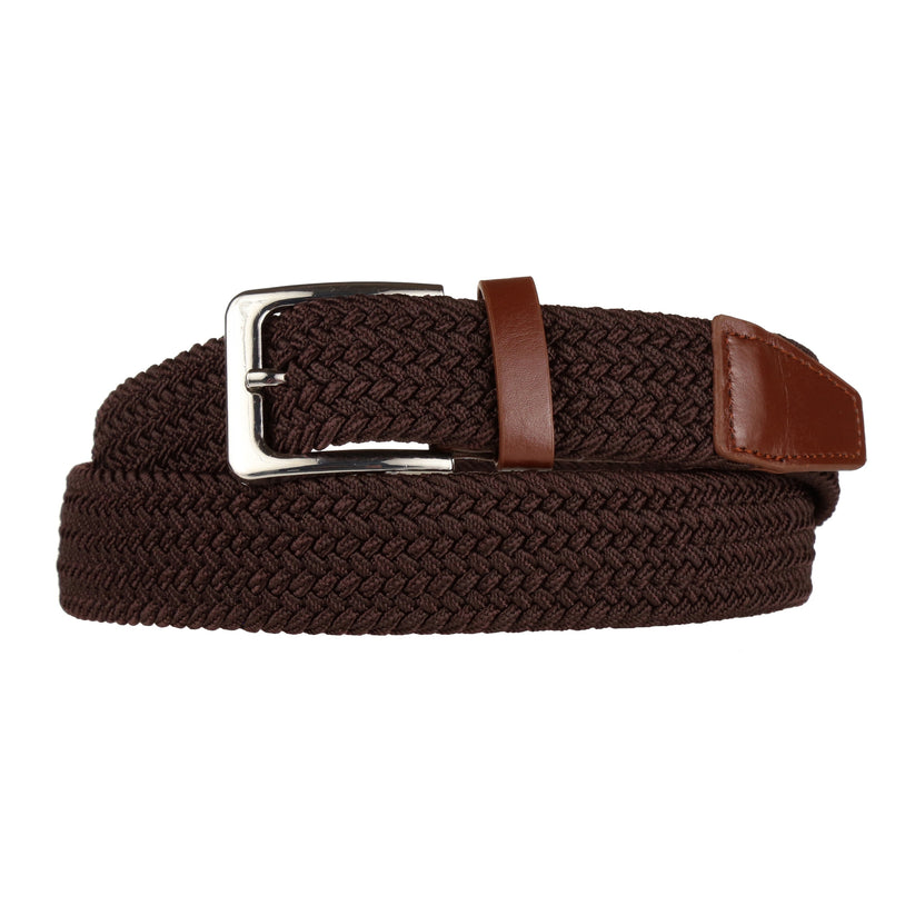 Stretchy™ Unisex Elasticated Braided Belt 1.25” Wide Adjustable Casual - QHA UK
