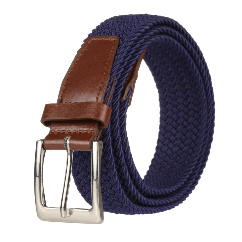Stretchy™ Unisex Elasticated Braided Belt 1.25” Wide Adjustable Casual - QHA UK
