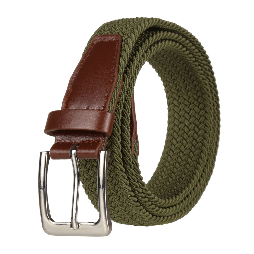 Stretchy™ Unisex Elasticated Braided Belt 1.25” Wide Adjustable Casual - QHA UK