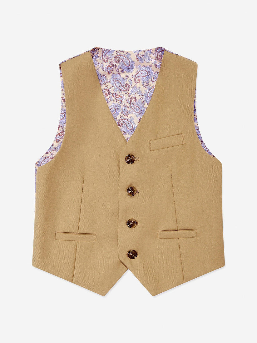 SUITLAB London Boys Beige 7 Piece Suit Set | Ages 2–14 | UK - QHA UK