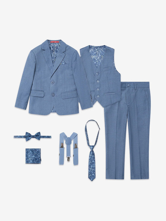 SUITLAB London Boys 7 Piece Suit Set in Blue | QHAUK - QHA UK