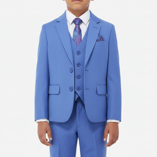 SUITLAB London Boys Blue 7 Piece Suit Set | Ages 2–14 | UK - QHA UK