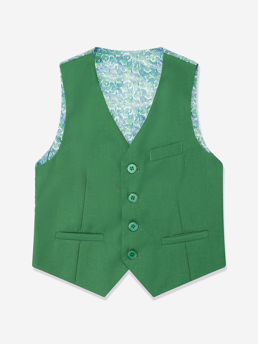SUITLAB London Boys Christmas Green 7 Piece Suit Set | Ages 2–14 - QHA UK