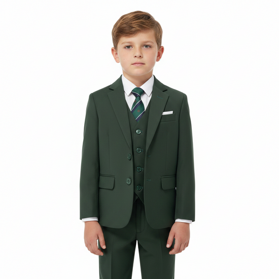 SUITLAB London Boys Green 7 Piece Suit Set | Ages 2–14 | UK - QHA UK