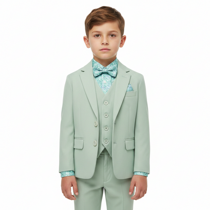 SUITLAB London Boys Sage Green 7 Piece Suit Set | Ages 2–14 | UK - QHA UK