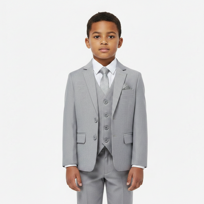 SUITLAB London Boys Light Grey 7 Piece Suit Set | Ages 2–14 | UK - QHA UK