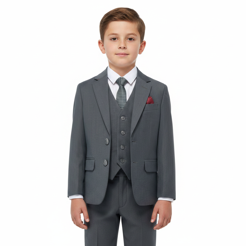 SUITLAB London Boys Grey 7 Piece Suit Set | Ages 2–14 | UK - QHA UK