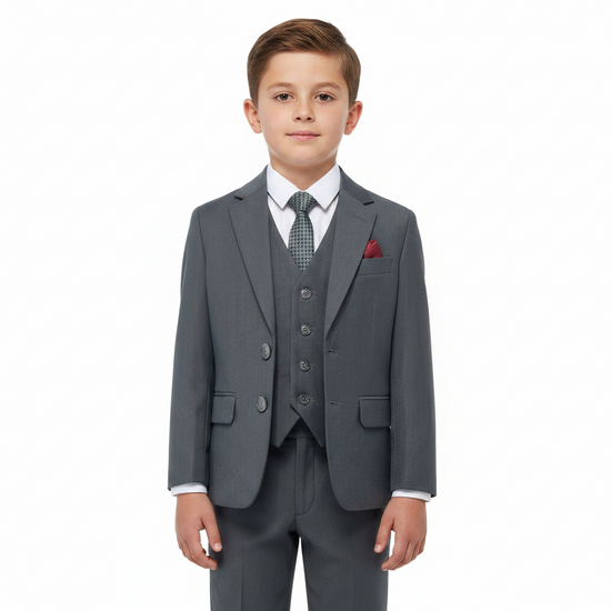 SUITLAB London Boys Grey 7 Piece Suit Set | Ages 2–14 | UK - QHA UK