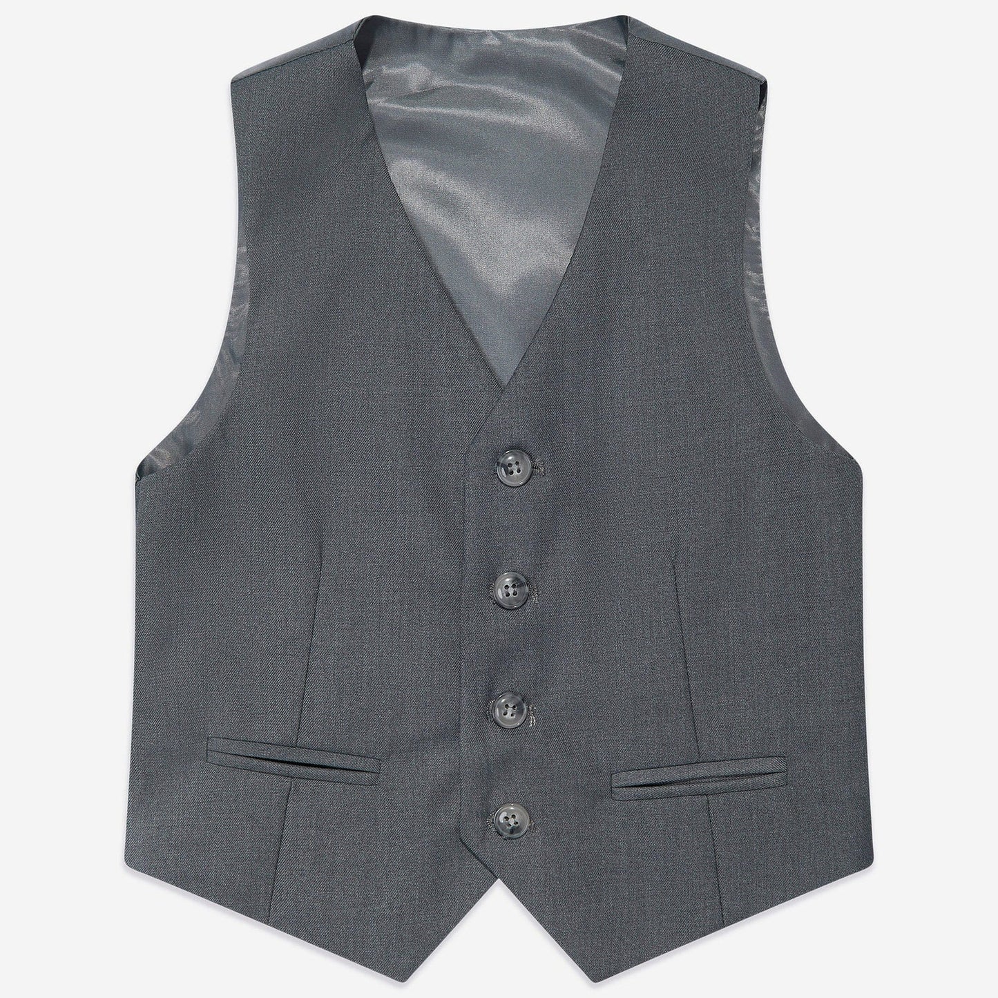 SUITLAB London Boys Grey 7 Piece Suit Set | Ages 2–14 | UK - Button Detail - QHA UK