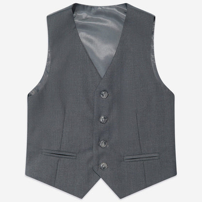 SUITLAB London Boys Grey 7 Piece Suit Set | Ages 2–14 | UK - Button Detail - QHA UK