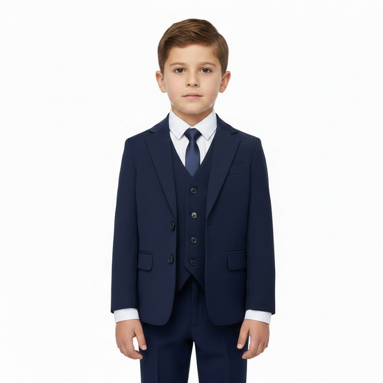 SUITLAB London Boys Navy 7 Piece Suit Set | Ages 2–14 | UK - QHA UK