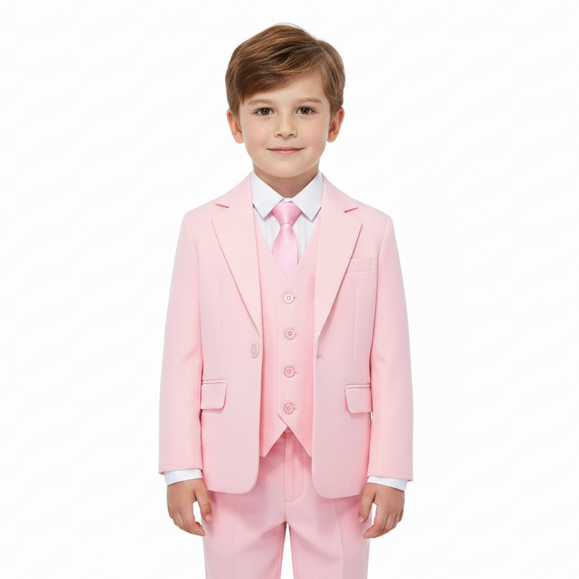 SUITLAB London Boys Pink 7 Piece Suit Set | Ages 2–14 | UK - QHA UK