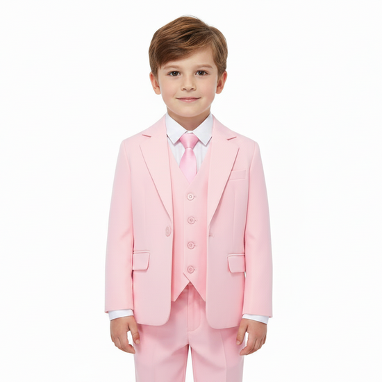 SUITLAB London Boys Pink 7 Piece Suit Set | Ages 2–14 | UK - QHA UK