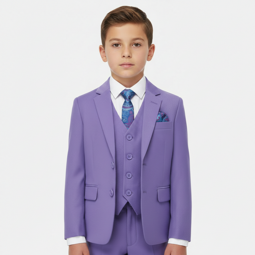 SUITLAB London Boys Lavender 7 Piece Suit Set | Ages 2–14 | UK - QHA UK