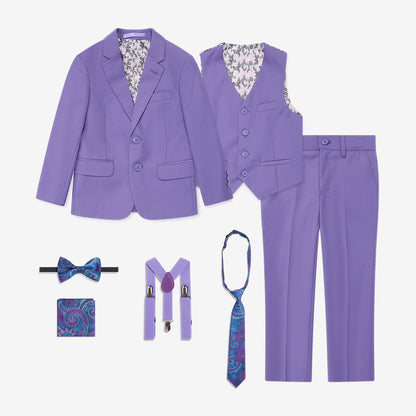 SUITLAB London Boys Lavender 7 Piece Suit Set | Ages 2–14 | UK - QHA UK