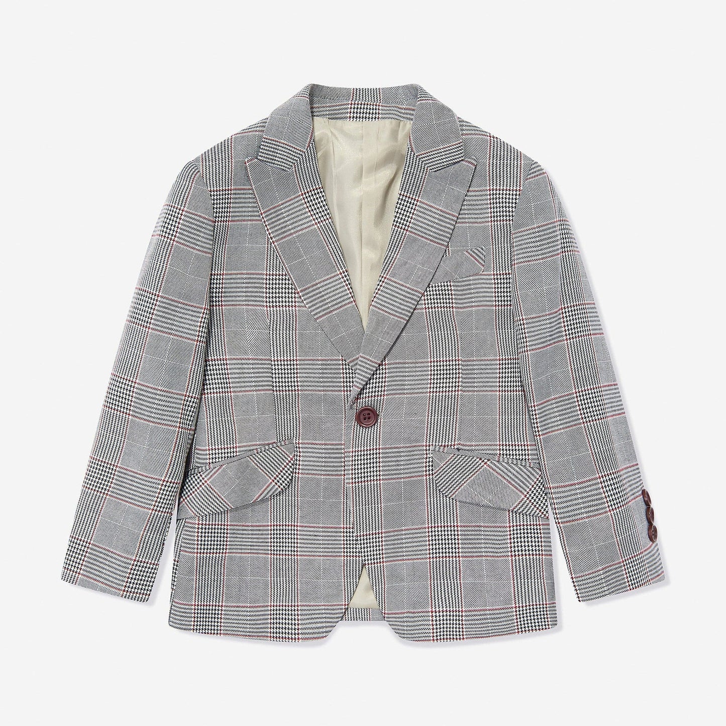 SUITLAB London Boys Grey Dogtooth 3 Piece Suit Set | Ages 2–12 | UK - QHA UK