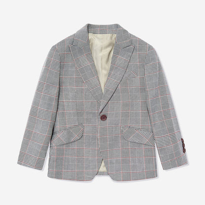 SUITLAB London Boys Grey Dogtooth 3 Piece Suit Set | Ages 2–12 | UK - QHA UK