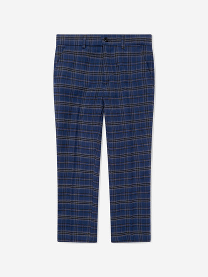 SUITLAB London Boys Navy Checked 3 Piece Suit Set | Ages 2–12 | UK - QHA UK