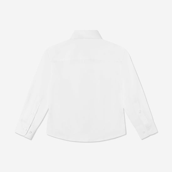 SUITLAB London Boys White Cotton Shirt | Ages 2–14 | UK - Collar Detail - QHA UK