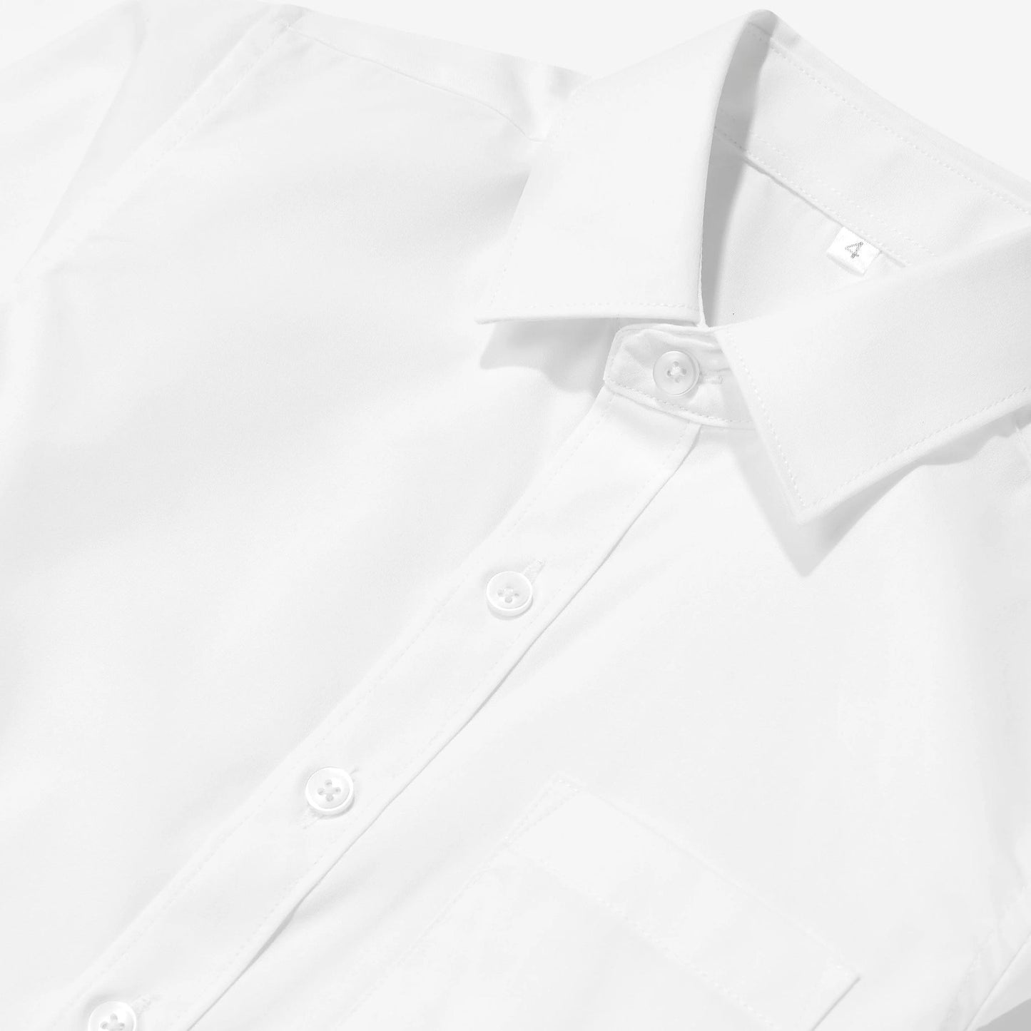 SUITLAB London Boys White Cotton Shirt | Ages 2–14 | UK - Close-up - QHA UK