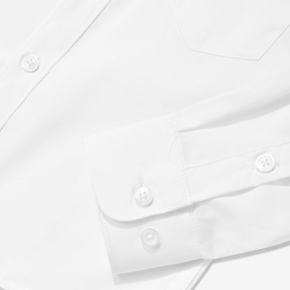 SUITLAB London Boys White Cotton Shirt | Ages 2–14 | UK - Button Detail - QHA UK