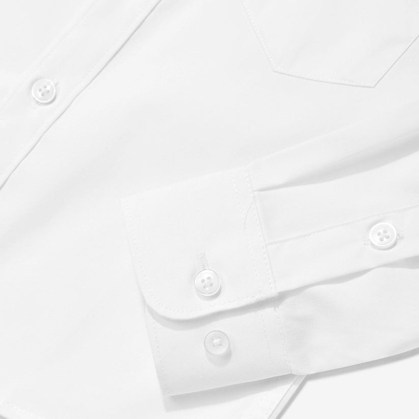 SUITLAB London Boys White Cotton Shirt | Ages 2–14 | UK - Button Detail - QHA UK