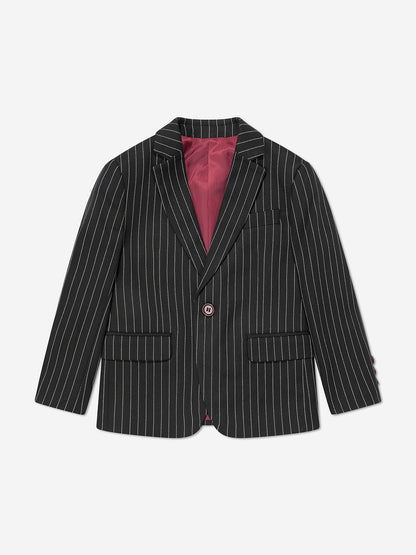 SUITLAB London Boys Black Striped 3 Piece Tuxedo Set | Ages 2–12 | UK - QHA UK
