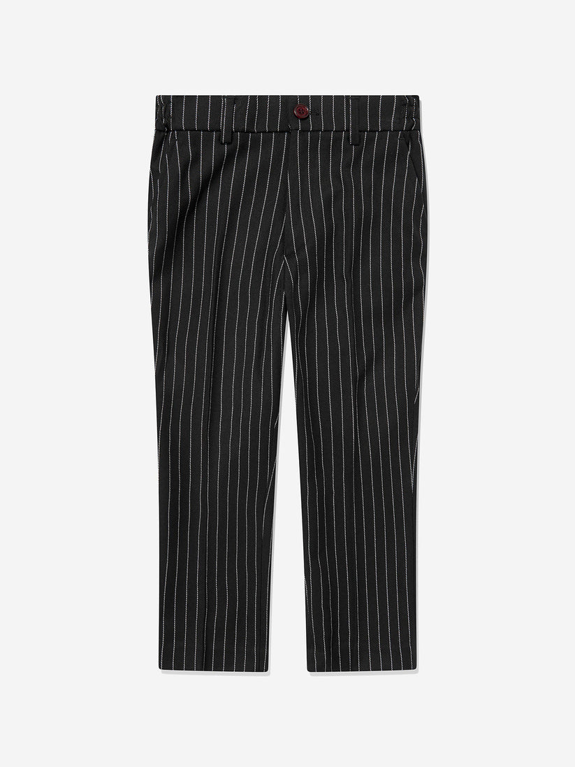 SUITLAB London Boys Black Striped 3 Piece Tuxedo Set | Ages 2–12 | UK - QHA UK