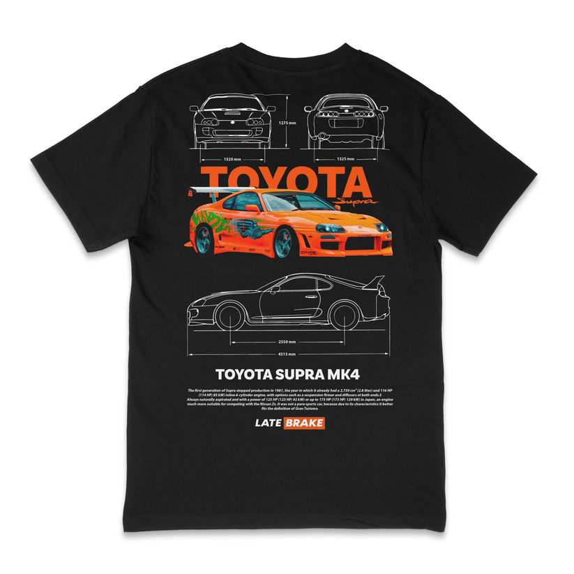 Late Brake Supra Mk4 Drivers Collective T-Shirt Cotton Car Enthusiast - QHA UK