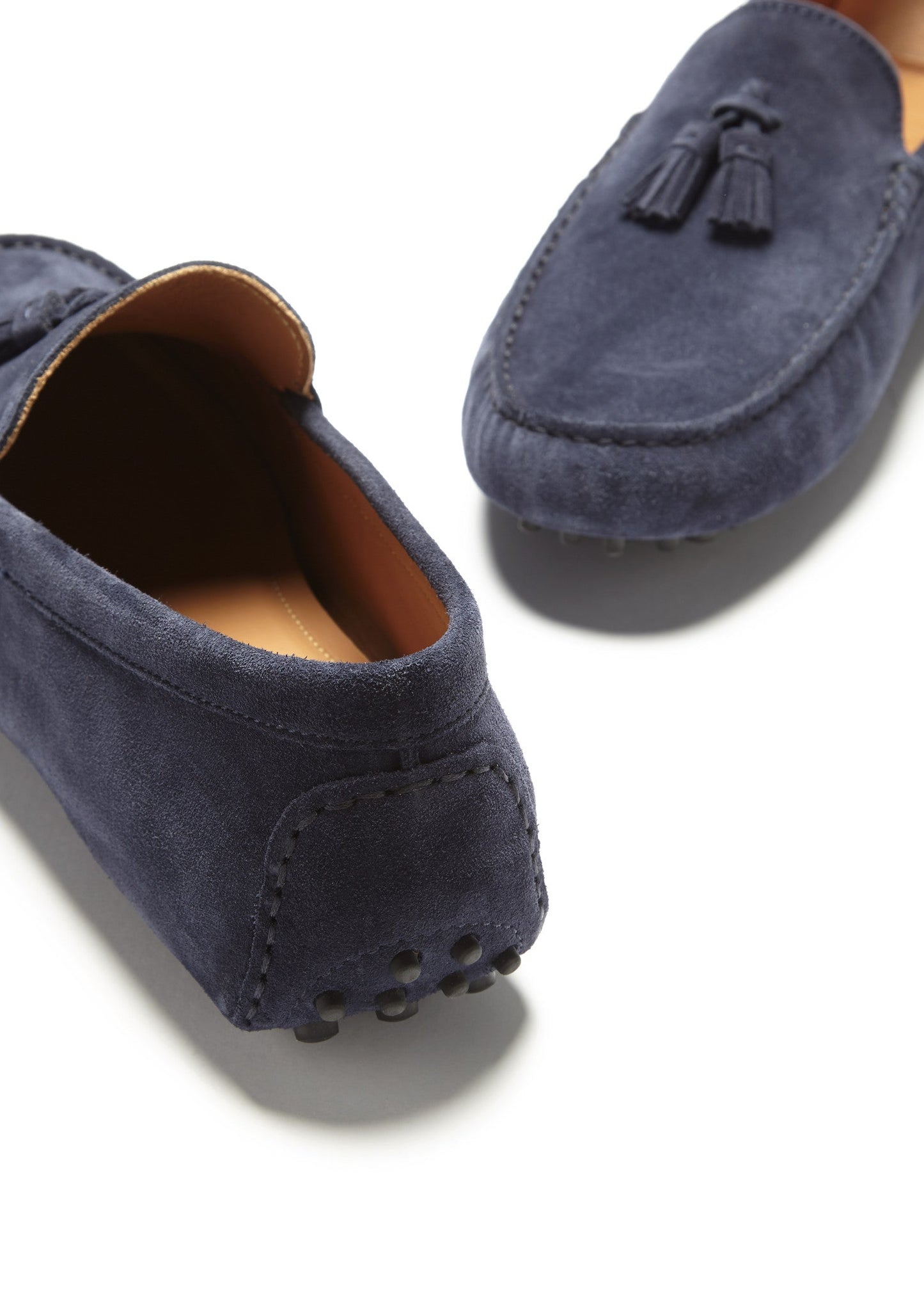 Hugs & Co Mens Tasselled Driving Loafers Navy Blue Suede UK 7-14 - QHA UK