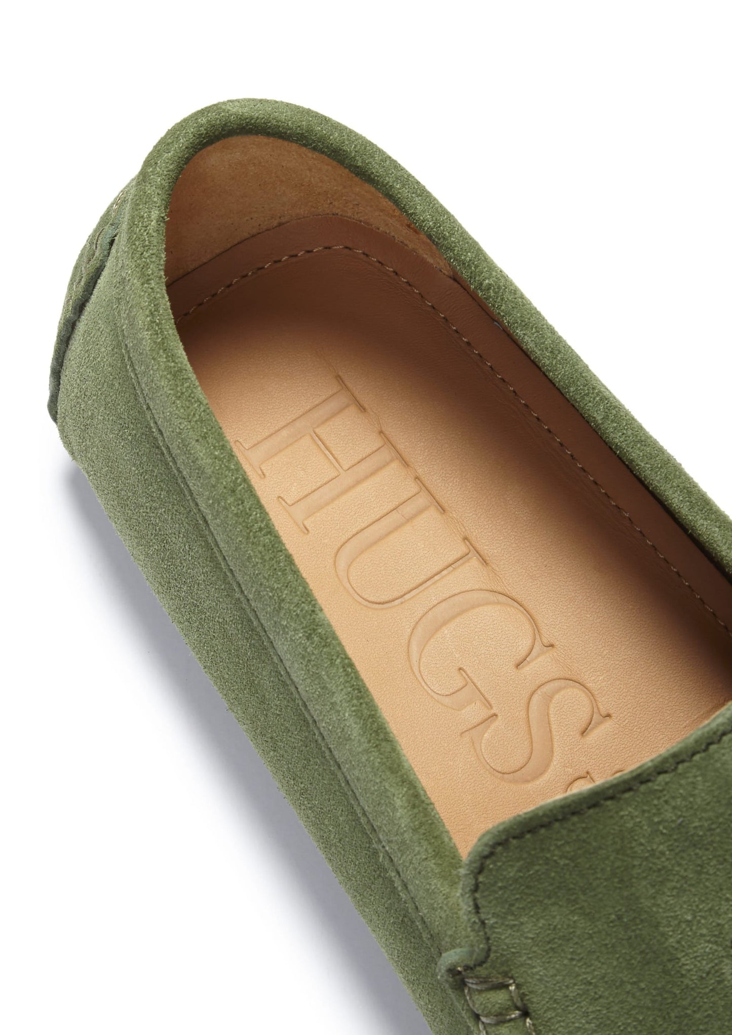 Hugs & Co Mens Tasselled Driving Loafers Safari Green Suede UK 7-14 - QHA UK