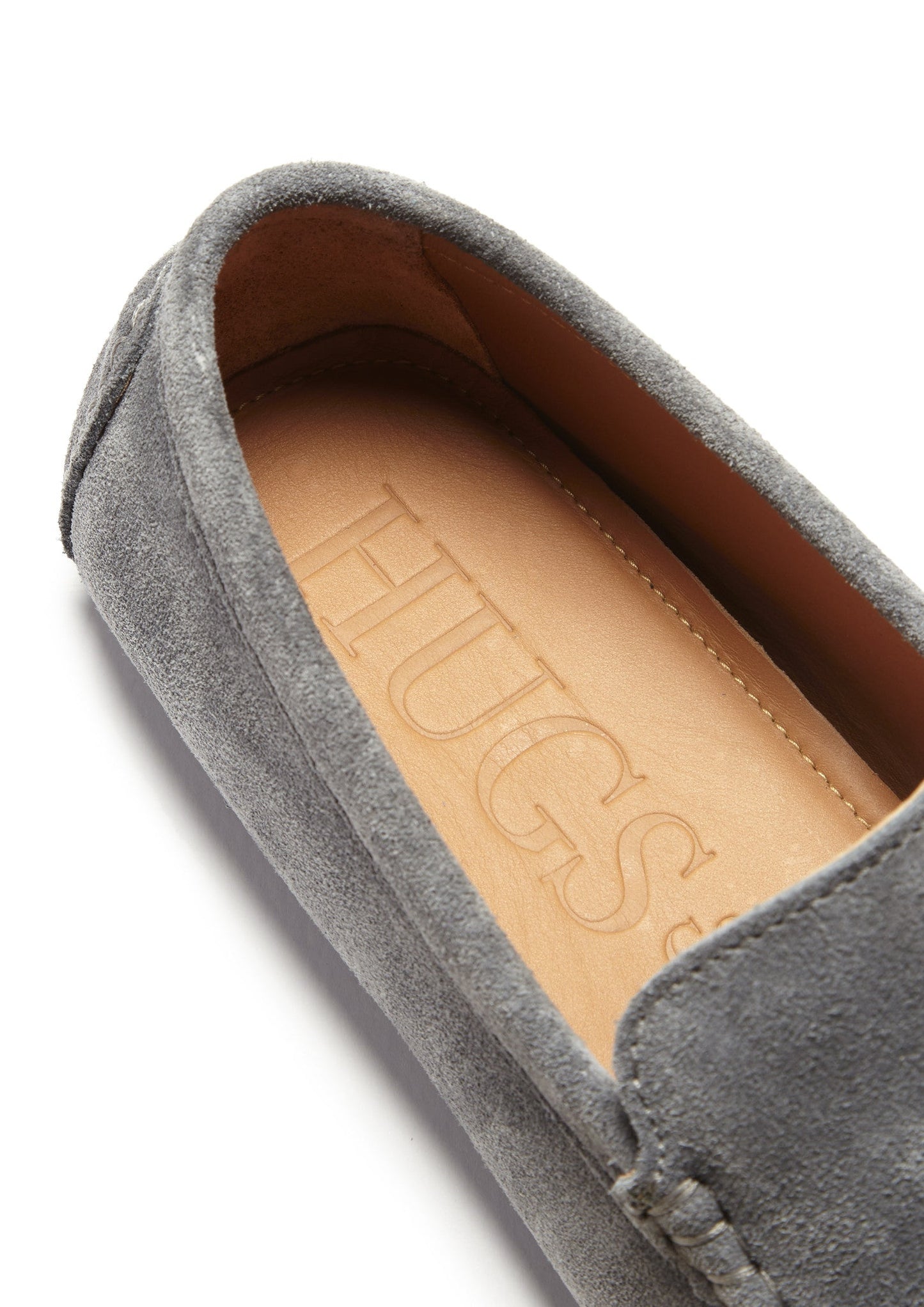 Hugs & Co Mens Tasselled Driving Loafers Slate Grey Suede UK 7-14 - QHA UK
