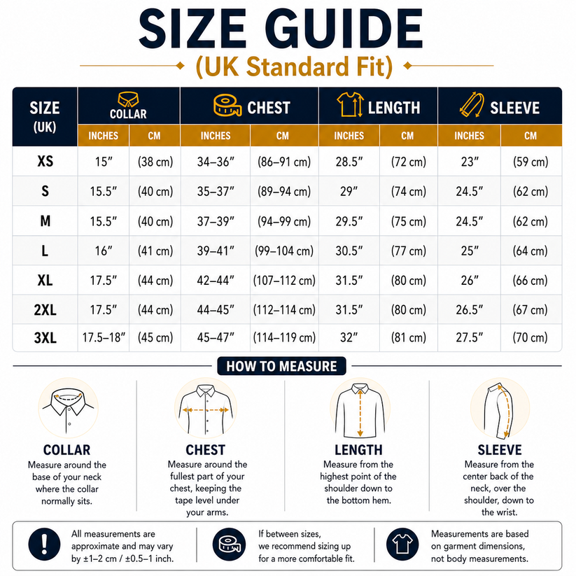 TL London Mens Cotton Button Down Shirt Long Sleeve Smart Casual Work - Sleeve Detail - QHA UK