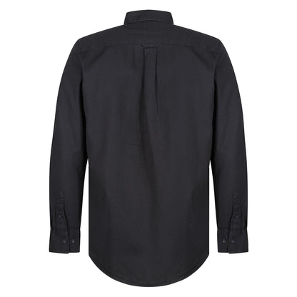 TL London Mens Cotton Button Down Shirt Long Sleeve Smart Casual Work - Sleeve Detail - QHA UK
