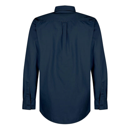 TL London Mens Cotton Button Down Shirt Long Sleeve Smart Casual Work - Sleeve Detail - QHA UK