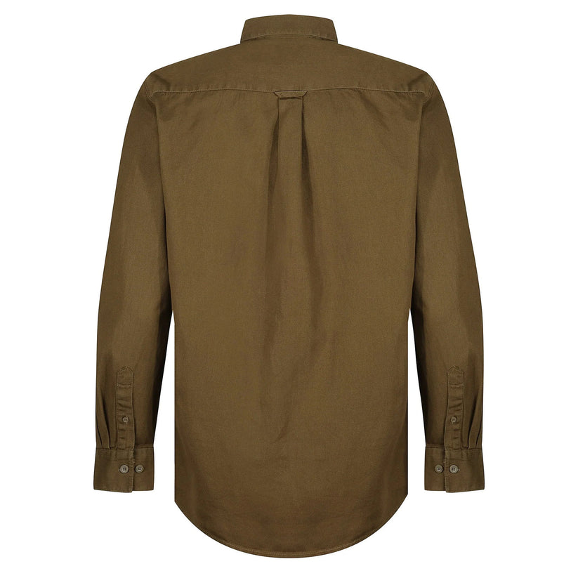 TL London Mens Cotton Button Down Shirt Long Sleeve Smart Casual Work - Sleeve Detail - QHA UK