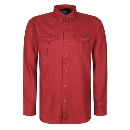 TL London Mens Cotton Button Down Shirt Long Sleeve Smart Casual Work - Sleeve Detail - QHA UK