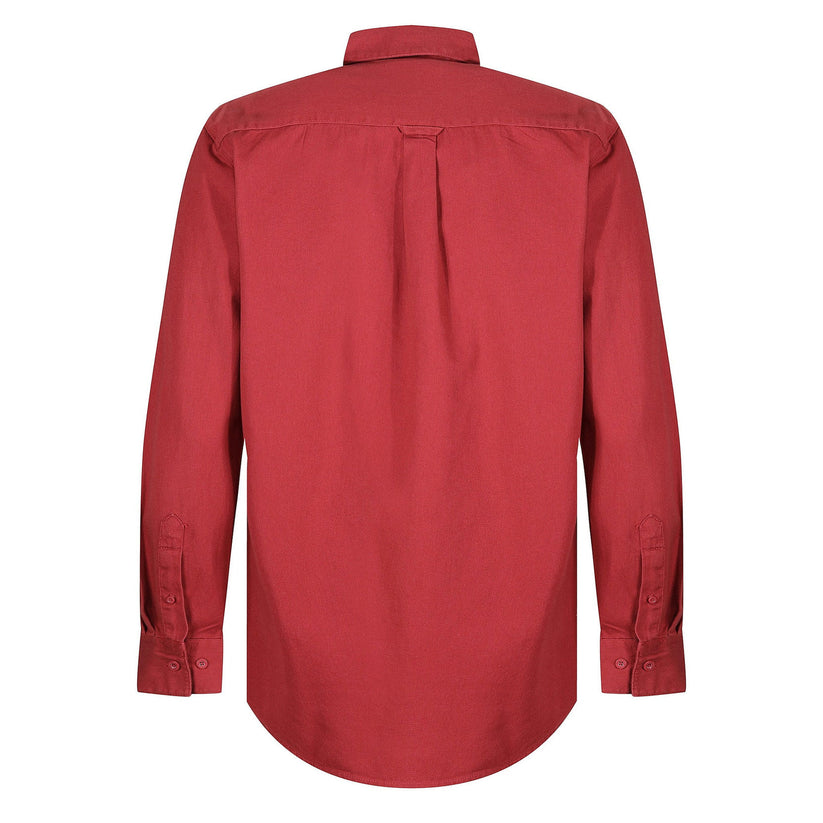 TL London Mens Cotton Button Down Shirt Long Sleeve Smart Casual Work - Sleeve Detail - QHA UK