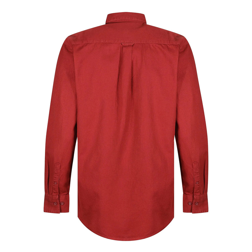 TL London Mens Cotton Button Down Shirt Long Sleeve Smart Casual Work - Sleeve Detail - QHA UK