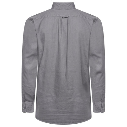 TL London Mens Cotton Button Down Shirt Long Sleeve Smart Casual Work - Sleeve Detail - QHA UK
