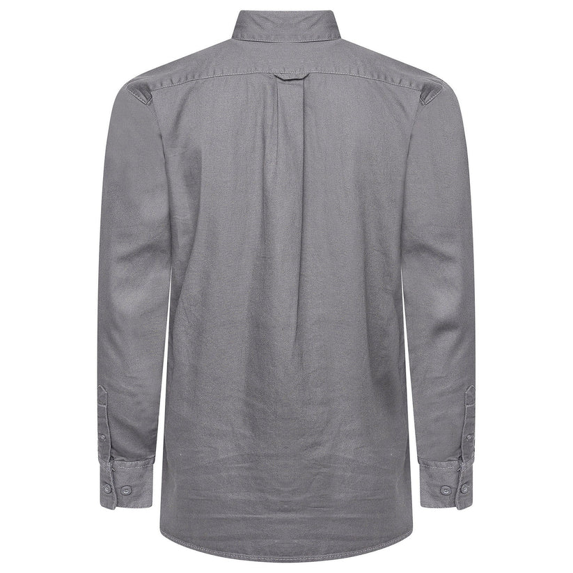 TL London Mens Cotton Button Down Shirt Long Sleeve Smart Casual Work - Sleeve Detail - QHA UK