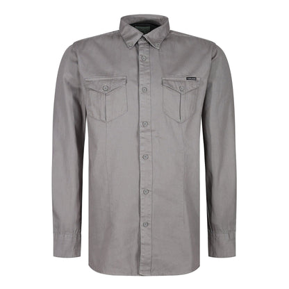 TL London Mens Cotton Button Down Shirt Long Sleeve Smart Casual Work - Sleeve Detail - QHA UK