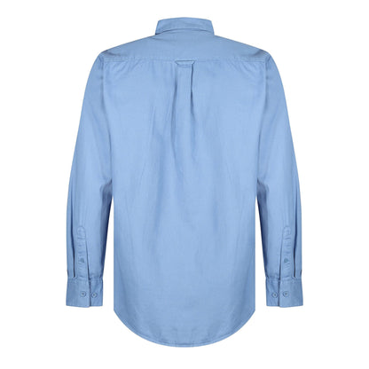 TL London Mens Cotton Button Down Shirt Long Sleeve Smart Casual Work - Sleeve Detail - QHA UK