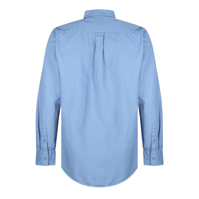 TL London Mens Cotton Button Down Shirt Long Sleeve Smart Casual Work - Sleeve Detail - QHA UK