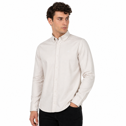 TL London Mens 100% Cotton Shirt Long Sleeve Button Down Smart Casual - Sleeve Detail - QHA UK